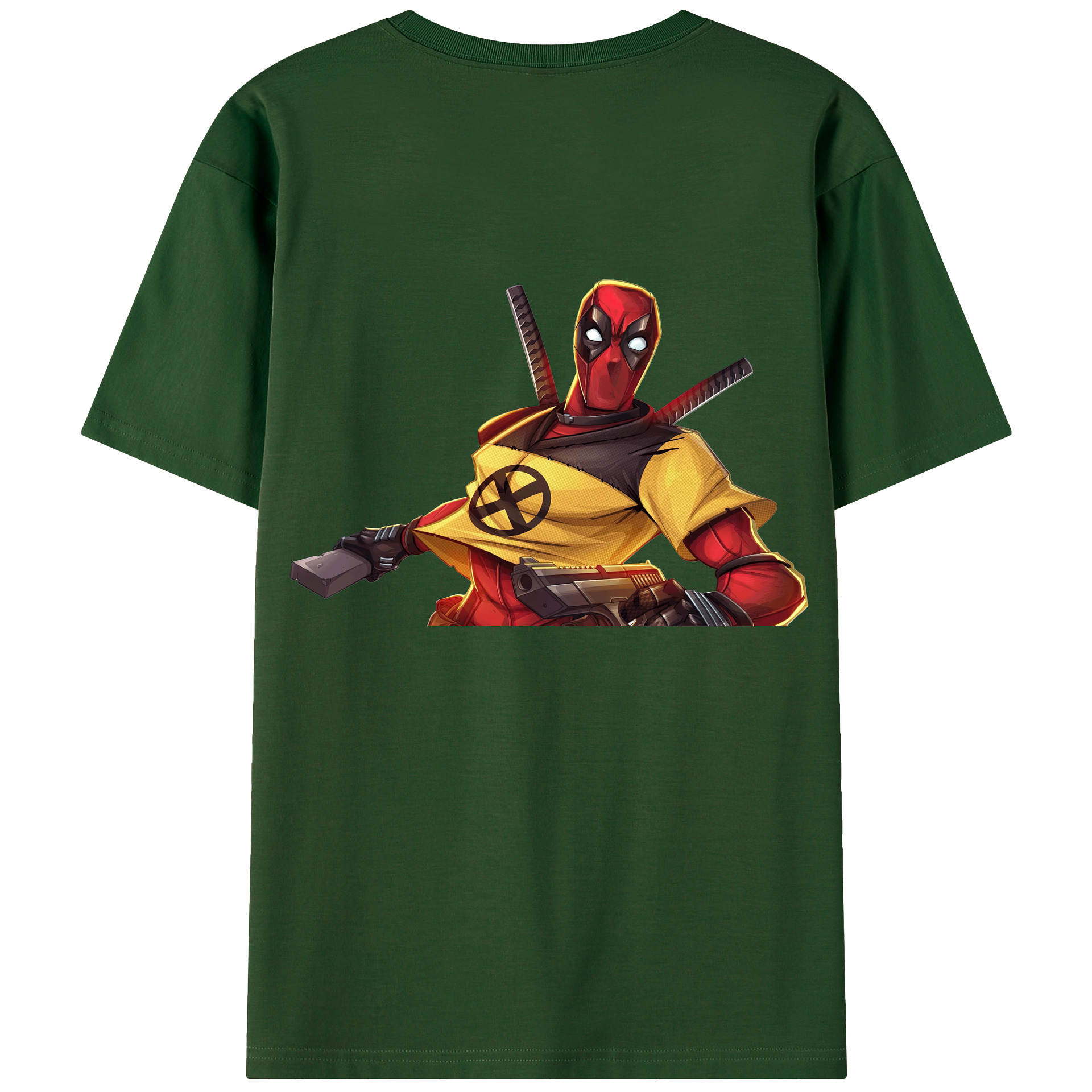 （画像用） Deadpool デッドプール 綿100％半袖Tシャツ（背面プリント）